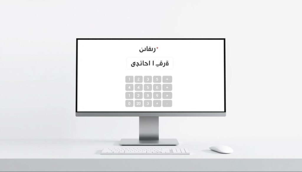 a high-resolution, photorealistic image of a digital calculator interface displayed on a modern, minimalist computer screen. the screen is set against a plain, soft-toned background, with a clean and elegant design. the calculator's display shows the text "نظام نور" in arabic script, with a clear and legible font. the overall composition emphasizes simplicity, functionality, and a professional, educational tone suitable for an article on the noor educational system.