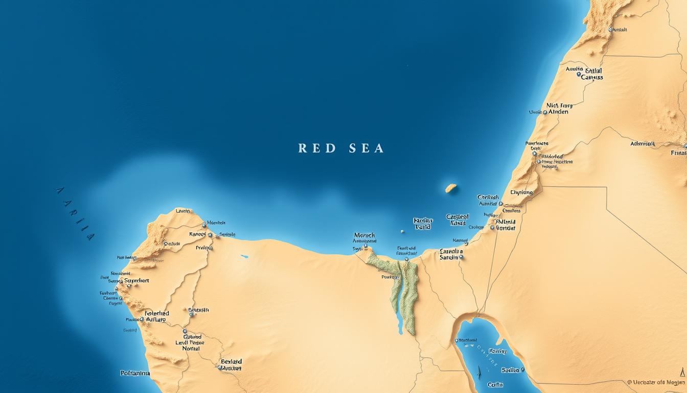 أين يقع البحر الأحمر في السعودية خريطة البحر الأحمر