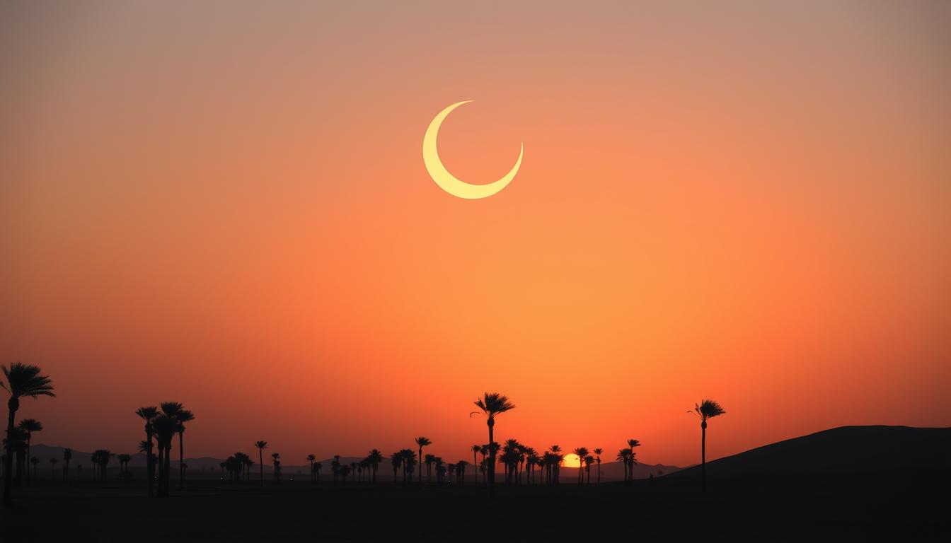 صورة توضح هلال رمضان 2026 في السعودية