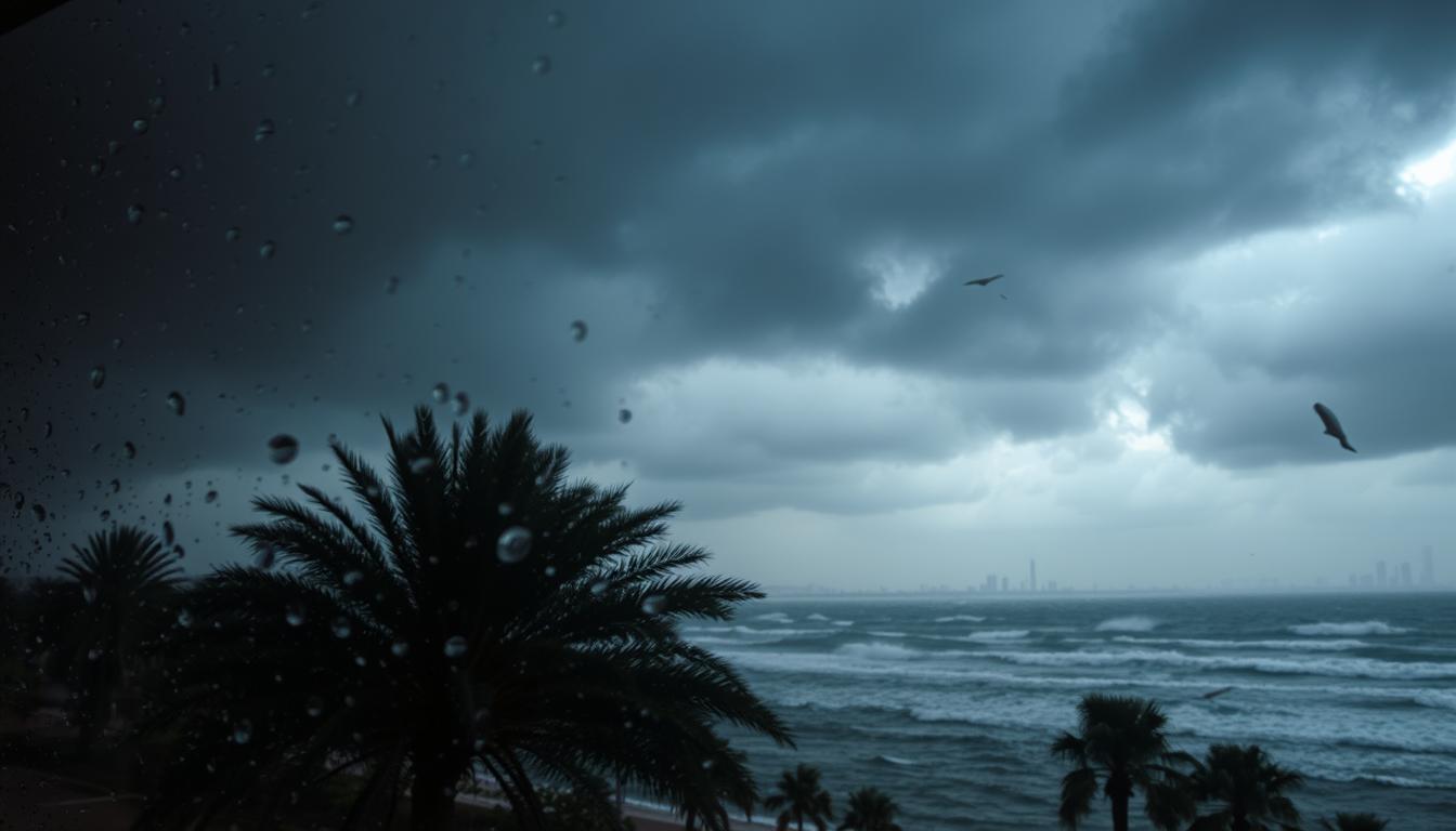 اعصار وامطار ينبع 2025